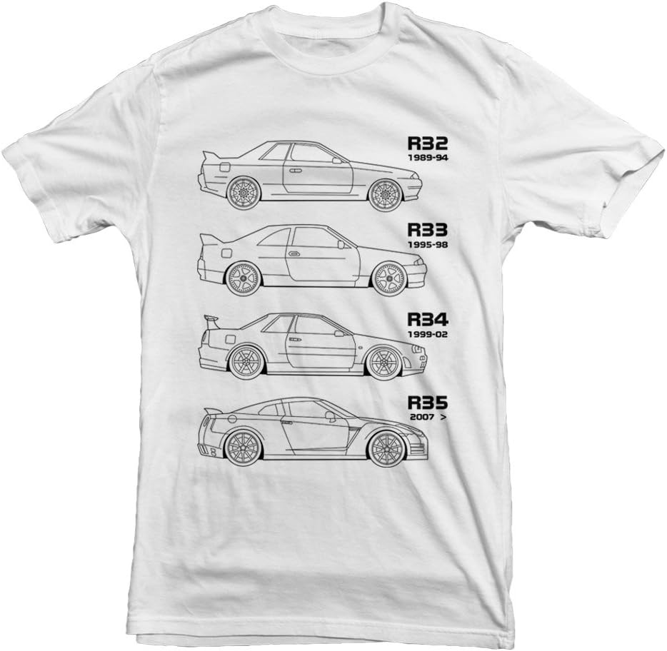 Nissan Skyline GTR T-shirt (S, Black) : Amazon.co.uk: Fashion